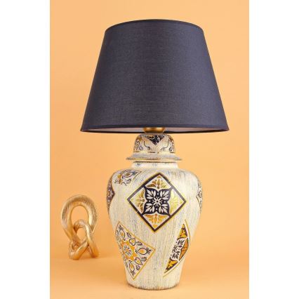 Lampe de table RAMZES 1xE27/40W/230V bleu/beige