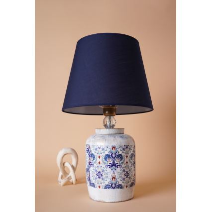 Lampe de table RAMZES 1xE27/40W/230V bleu/blanc