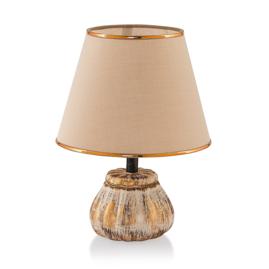 Lampe de table RAMZES 1xE27/40W/230V crème/dorée