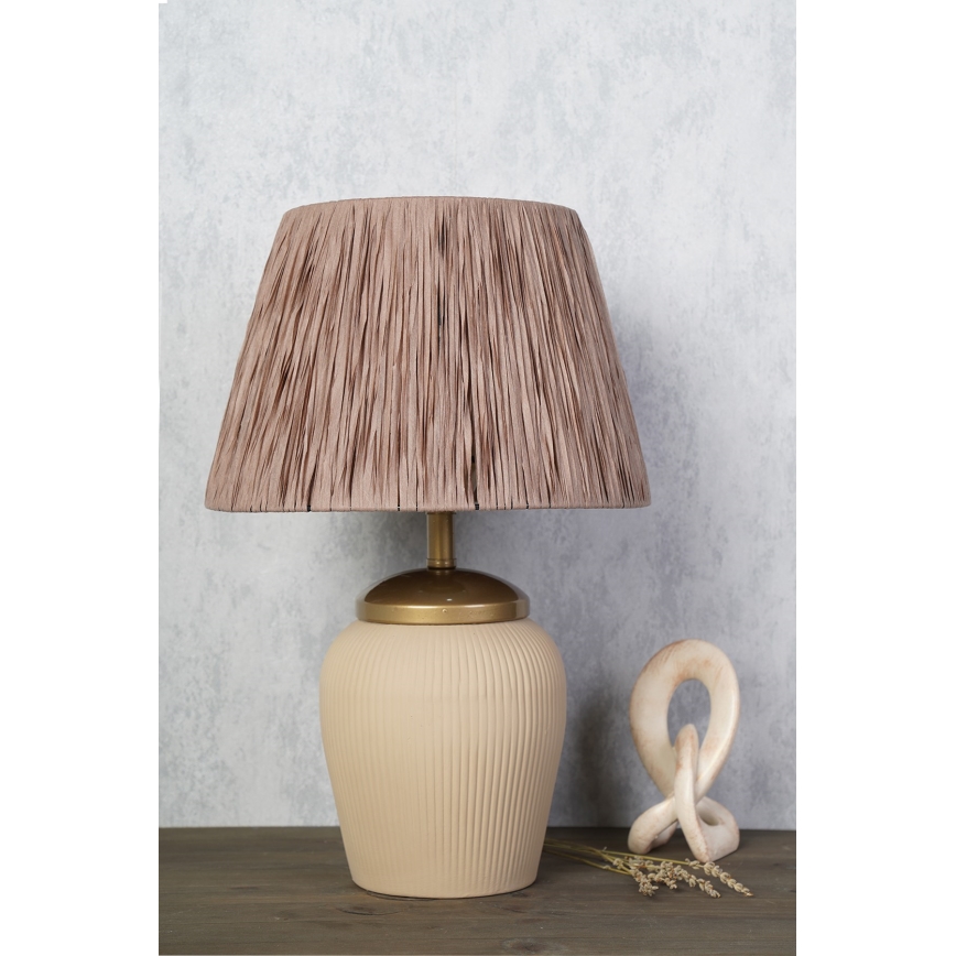 Lampe de table RAMZES 1xE27/40W/230V crème/marron