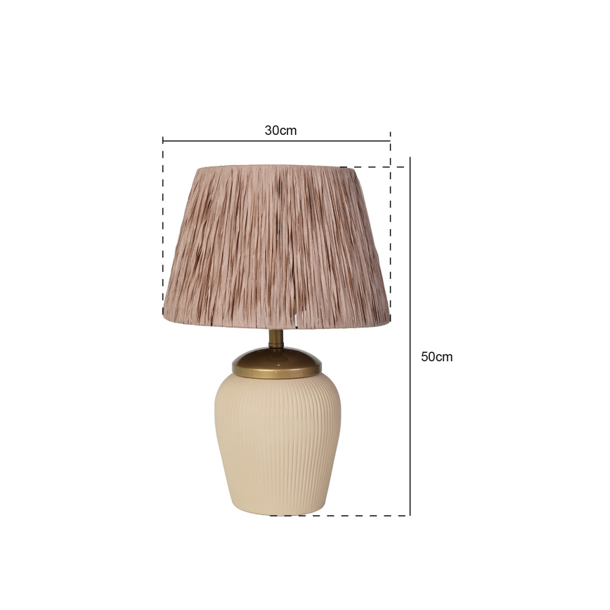 Lampe de table RAMZES 1xE27/40W/230V crème/marron