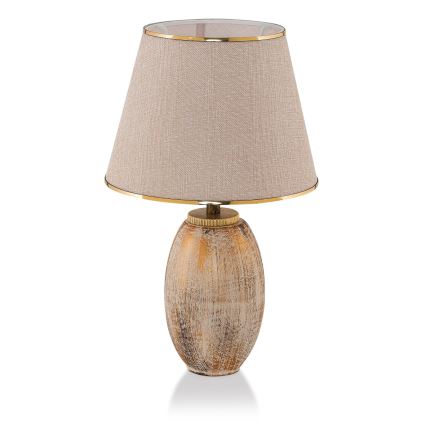 LAMPE DE TABLE RAMZES 1xE27/40W/230V crème/or en