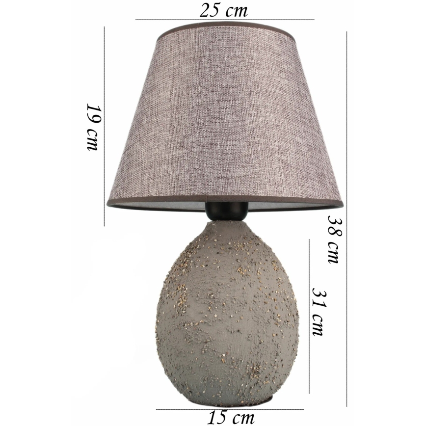 Lampe de table RAMZES 1xE27/40W/230V grise