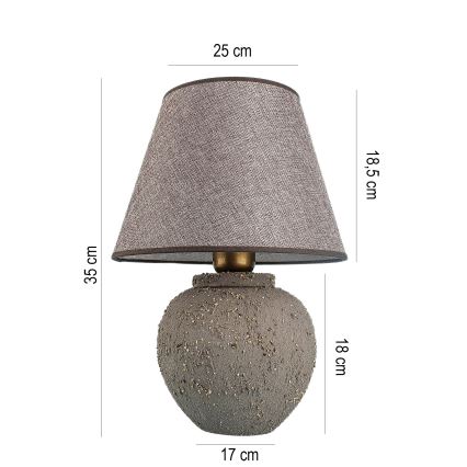 Lampe de table RAMZES 1xE27/40W/230V marron