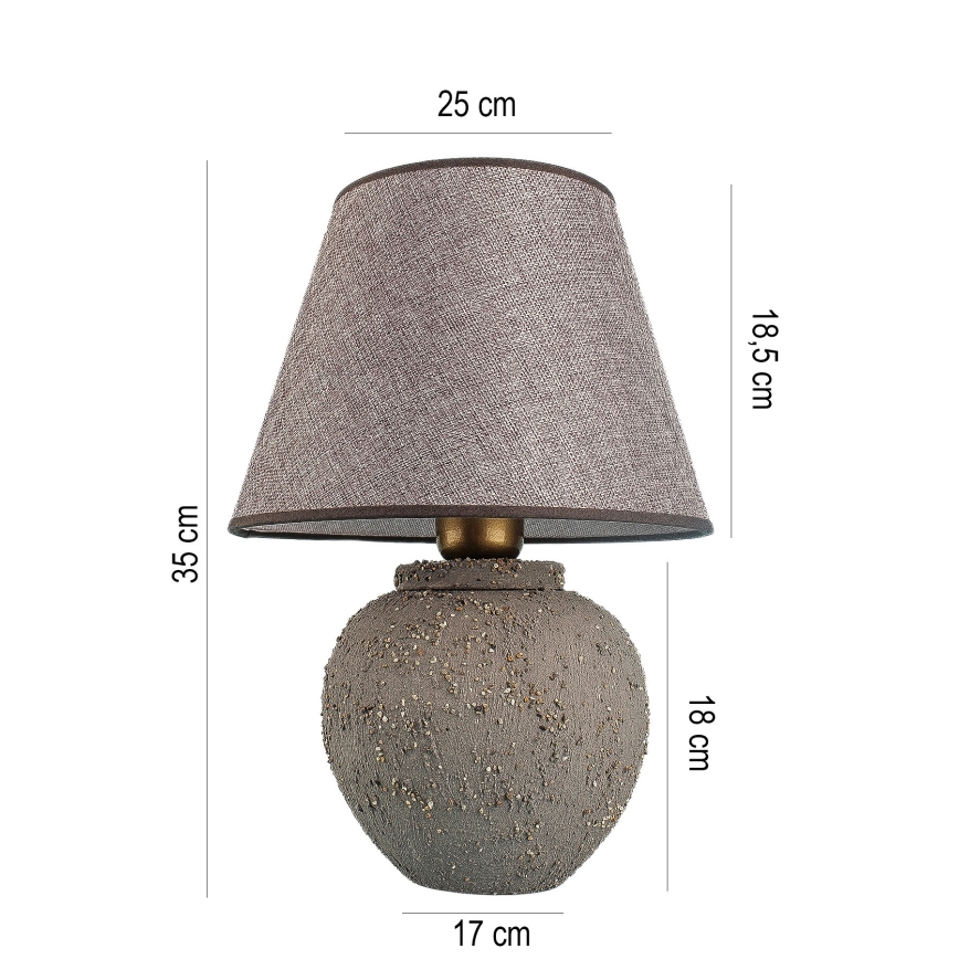 Lampe de table RAMZES 1xE27/40W/230V marron