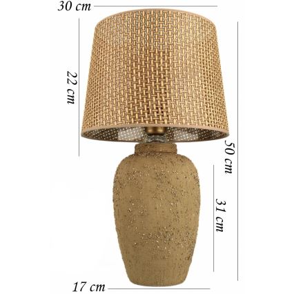 Lampe de table RAMZES 1xE27/40W/230V marron