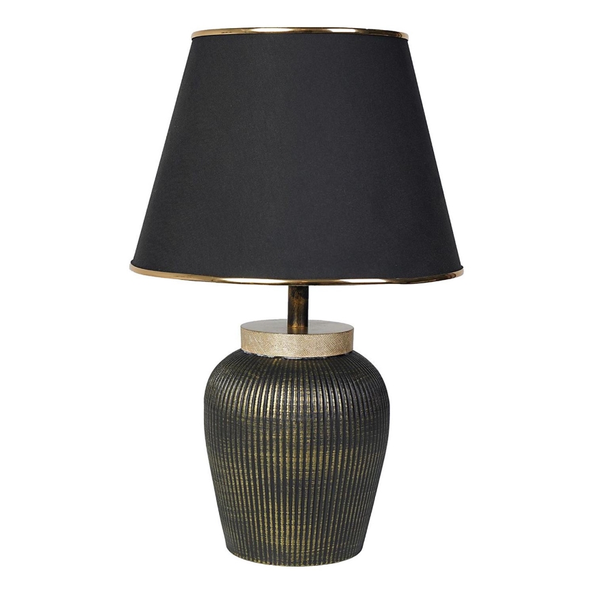Lampe de Table RAMZES 1xE27/40W/230V noir/or