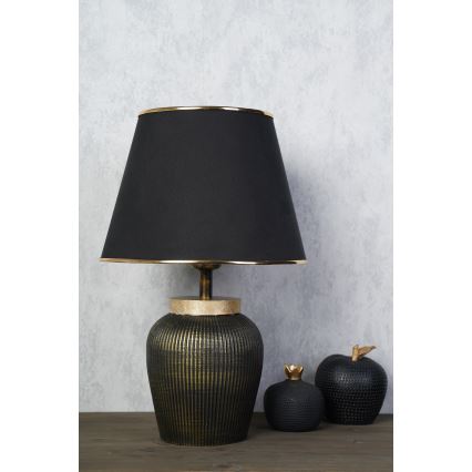 Lampe de Table RAMZES 1xE27/40W/230V noir/or