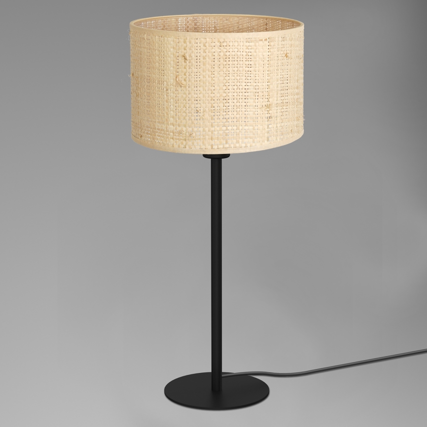 Lampe de table RATTAN 1xE27/60W/230V d. 25 cm rotin
