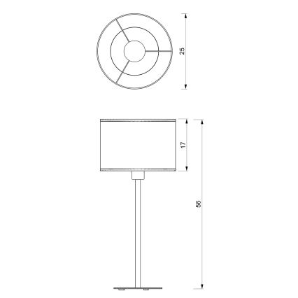 Lampe de table RATTAN 1xE27/60W/230V d. 25 cm rotin