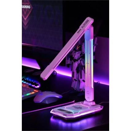 Lampe de table RGB tactile rechargeable et à intensité variable avec charge sans fil LED/7,5W/5V 2700-5300K blanc