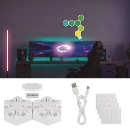 Lampe de table RGBIC à intensité variable GoSmart LED/5,5W/230V Wi-Fi Tuya