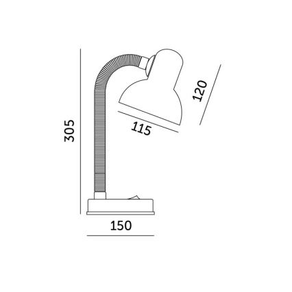 Lampe de table SMIESZEK 1xE27/40W/230V jaune