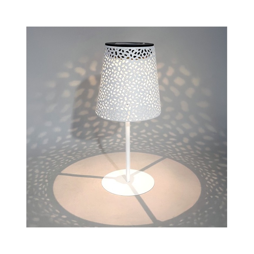 Lampe de table solaire LED LUVETRA LED/1xAA 4000K IP44 200 mAh blanche