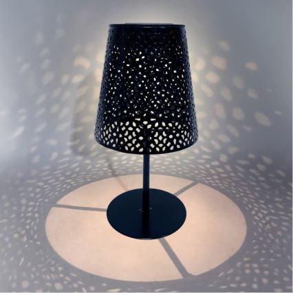 Lampe de table solaire LUVETRA LED/1xAA 4000K IP44 200 mAh noire