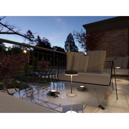 Lampe de table solaire rechargeable à intensité réglable VIVIEN LED/3W/5V 2700K 1600 mAh IP54 noir