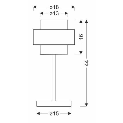 Lampe de table SPIEGA 1xE27/60W/230V doré/noir