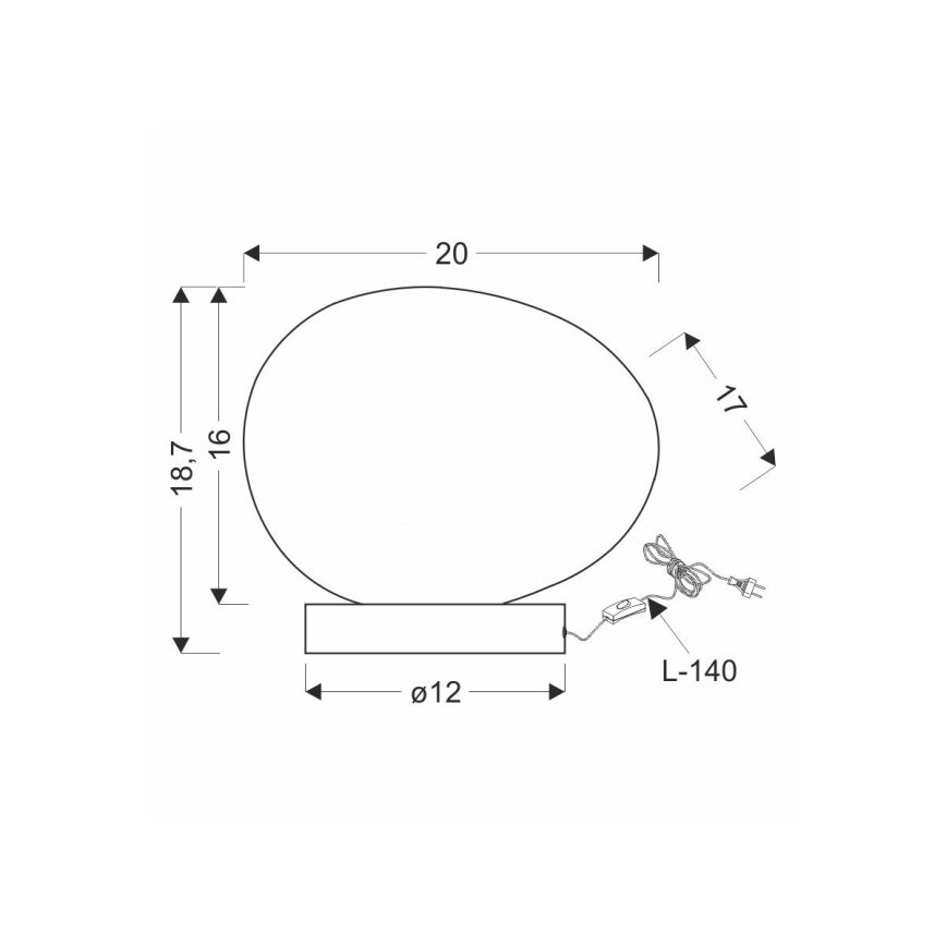 Lampe de table STONES 1xE27/40W/230V
