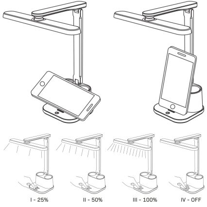 Lampe de table tactile à intensité variable BARI LED/6W/230V blanc