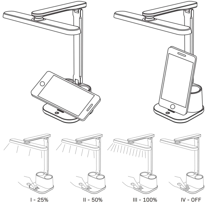 Lampe de table tactile à intensité variable BARI LED/6W/230V blanc