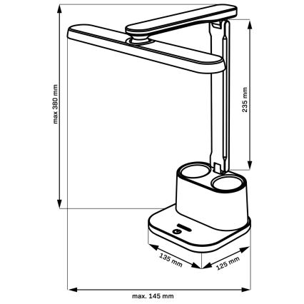 Lampe de table tactile à intensité variable BARI LED/6W/230V blanc