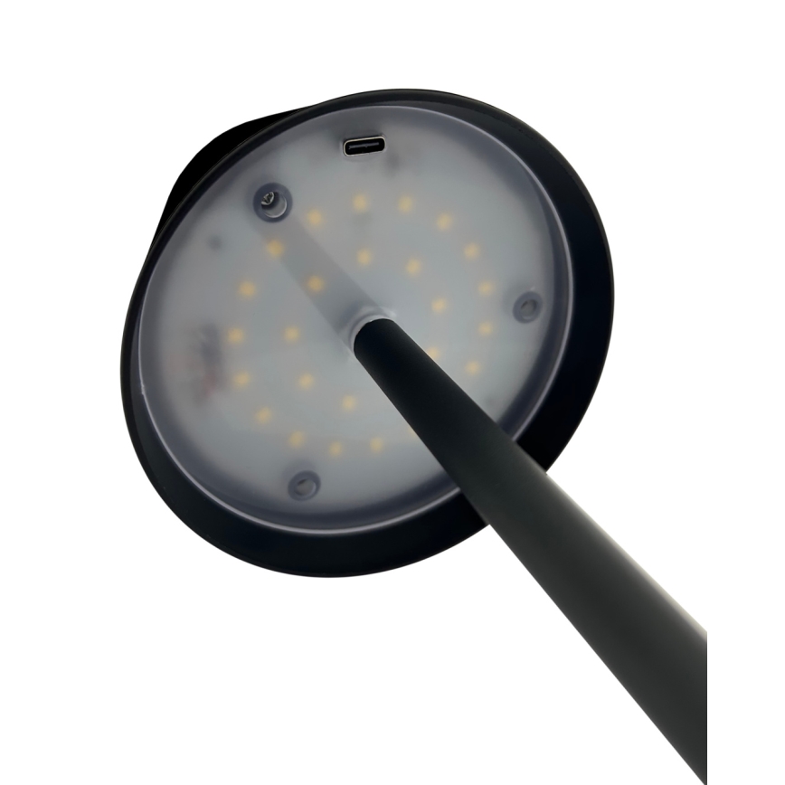 Lampe de table tactile à intensité variable LED/5W/5V USB 1200 mAh noir