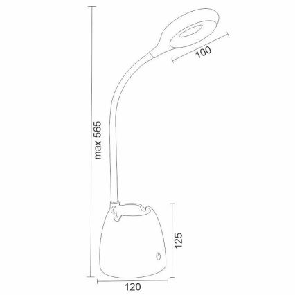 Lampe de table tactile à intensité variable LED ALEXA LED/5W/230V