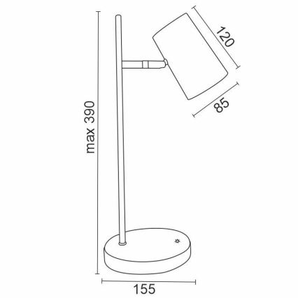 Lampe de table tactile à intensité variable LED ALICE LED/5W/230V blanche