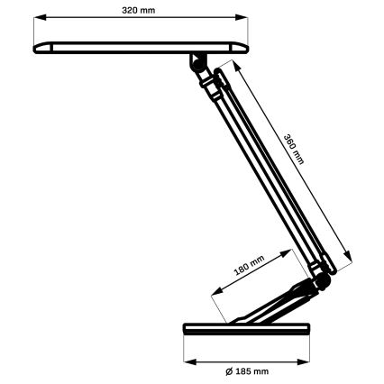 Lampe de table tactile à intensité variable OPTIMUM LED/7W/230V USB 3000/4000/6000K blanc