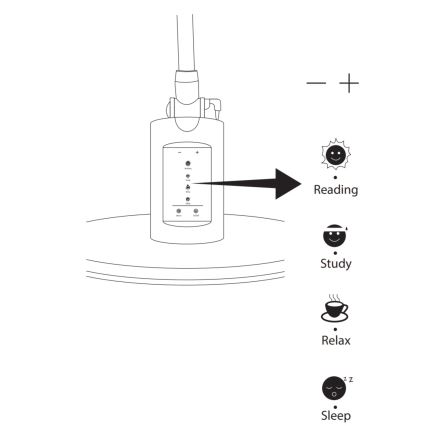 Lampe de table tactile à intensité variable OPTIMUM LED/7W/230V USB 3000/4000/6000K blanc