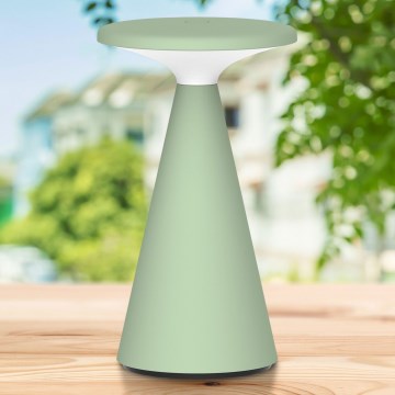 Lampe de table tactile extérieure à intensité variable PAROS LED/1,8W/5V USB 1800 mAh IP44 vert
