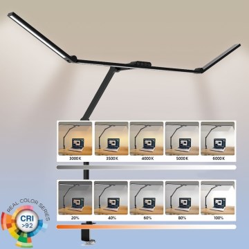 Lampe de table tactile flexible à intensité variable LED/36W/230V 3000-6500K CRI 92 noir