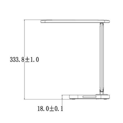 Lampe de table tactile LED à intensité variable avec connecteur USB KIARA LED/7W/230V noire