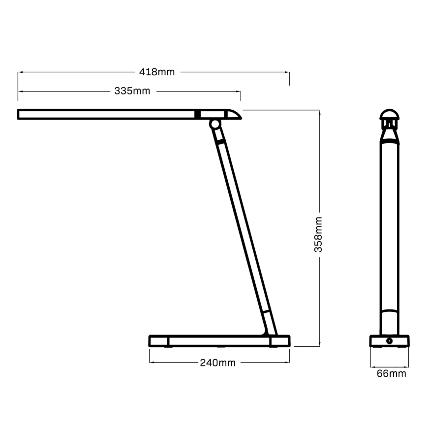 Lampe de table tactile LED à intensité variable MADERA LED/7W/230V USB blanc