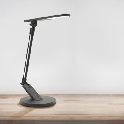 Lampe de table tactile LED à intensité variable OPTIMUM LED/7W/230V USB 3000/4000/6000K noir