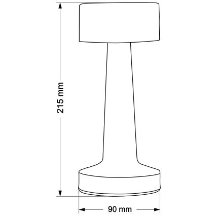 Lampe de table tactile LED dimmable SIMPLY LED/5V 2700/4000/6500K 800 mAh dorée