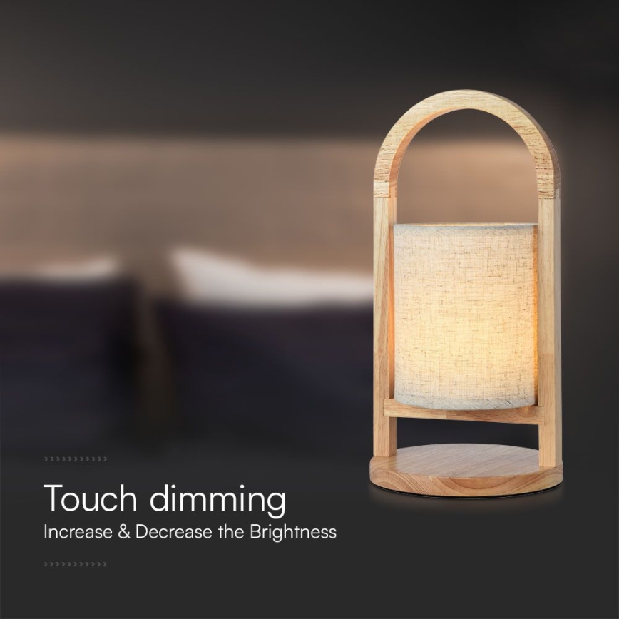 Lampe de table tactile rechargeable et à intensité variable LED/1,5W/5V 3000K 1800mAh beige
