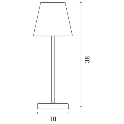 Lampe de table tactile rechargeable et à intensité variable LED/3,5W/5V 5200mAh vert