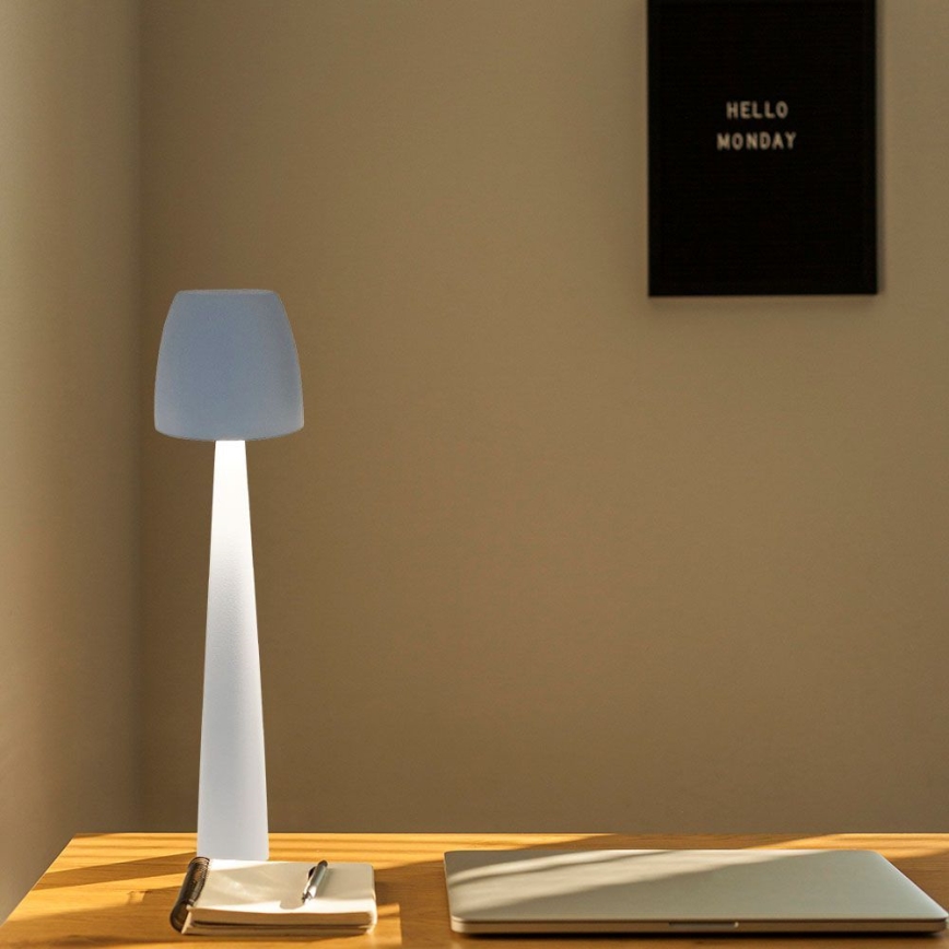 Lampe de table tactile rechargeable et à intensité variable LED/3W/5V 3000-6000K 1800 mAh blanc