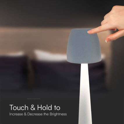 Lampe de table tactile rechargeable et à intensité variable LED/3W/5V 3000-6000K 1800 mAh blanc
