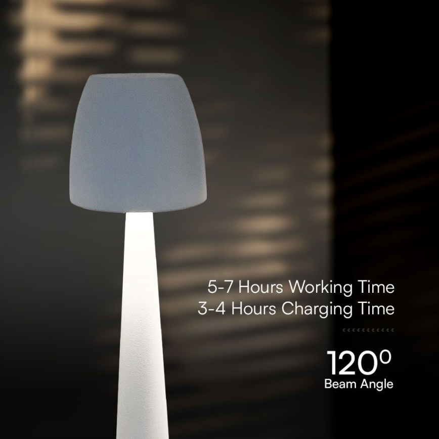 Lampe de table tactile rechargeable et à intensité variable LED/3W/5V 3000-6000K 1800 mAh blanc