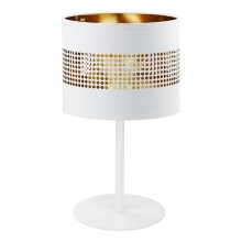 Lampe de table TAGO 1xE27/15W/230V blanche/dorée