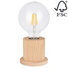 Lampe de table TASSE 1xE27/25W/230V chêne - certifié FSC