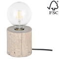 Lampe de table TRABO 1xE27/25W/230V pin - certifié FSC