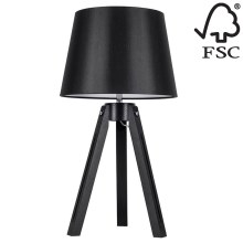 Lampe de table TRIPOD 1xE27/40W/230V hêtre - certifié FSC