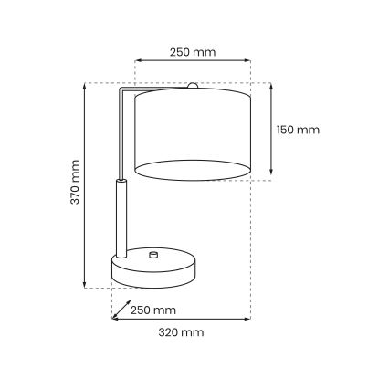 Lampe de table ULTIMO 1xE27/60W/230V blanche