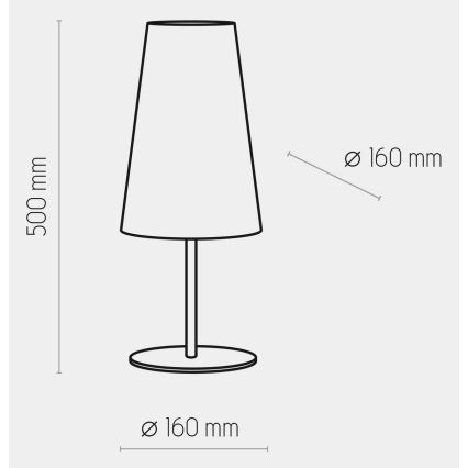 Lampe de table UMBRELLA 1xE27/15W/230V grise