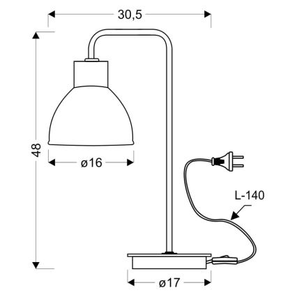 Lampe de table VARIO 1xE27/60W/230V