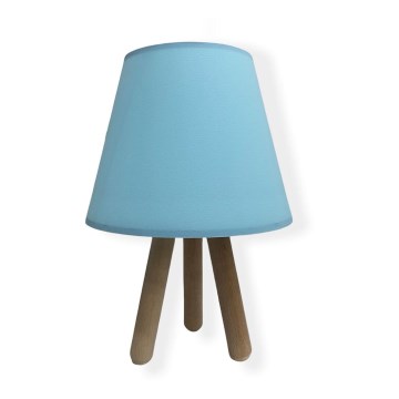 Lampe de table WOOD 1xE27/60W/230V bleu