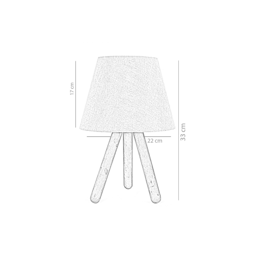 Lampe de table WOOD 1xE27/60W/230V rose